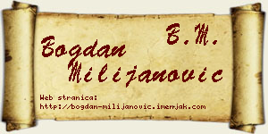Bogdan Milijanović vizit kartica